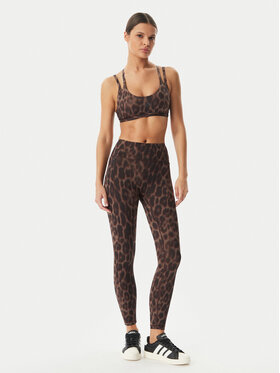 adidas adidas Спортен сутиен Optime Leopard Strappy KF5702 Кафяв