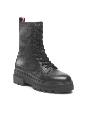 Tommy Hilfiger Tommy Hilfiger Ορειβατικά παπούτσια Monochromatic Lace Up Boot FW0FW06732 Μαύρο