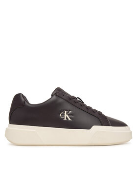 Calvin Klein Calvin Klein Sneakersy Chunky Cupsole Laceup Lth YW0YW01947 Brązowy ciemny