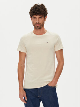 Tommy Jeans Tommy Jeans Tričko DM0DM04411 Béžová Slim Fit
