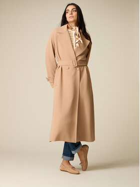 Oltre Oltre Cappotto invernale 0001J000147N012 Crema Baggy Fit