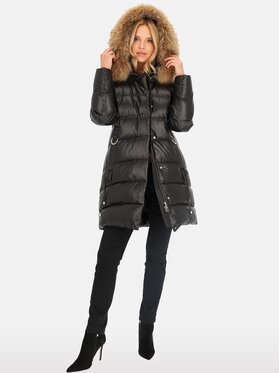 Perso Perso Kurtka damska BLH241062FR Czarny Regular Fit