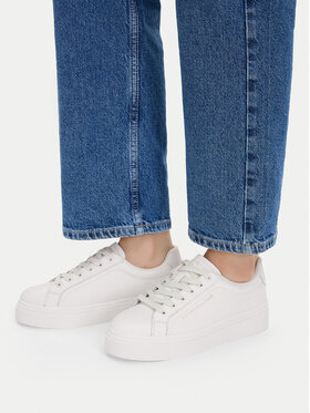 Tommy Hilfiger Tommy Hilfiger Sneakersy Chic Cupsole FW0FW09107 Écru