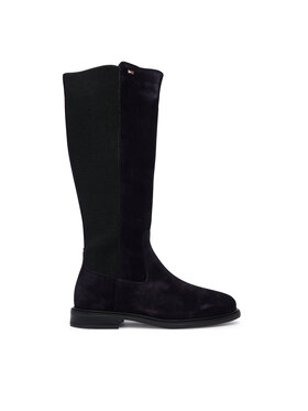 Tommy Hilfiger Tommy Hilfiger Ilgaauliai Enamel Flag Suede High Chelsea FW0FW09574 Tamsiai mėlyna