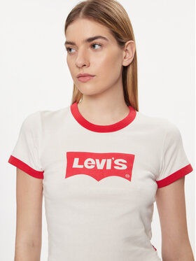 Levi's® Majica Graphic Ringer A3523-0061 Bela Slim Fit