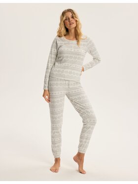 Esotiq Esotiq Piżama 43956 Biały Regular Fit