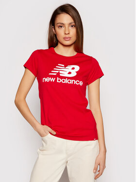 New Balance New Balance T-shirt Essentials Stacked Logo WT91546 Rosso Athletic Fit