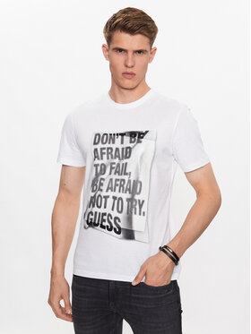 Guess Guess T-krekls M3YI06 I3Z14 Balts Slim Fit