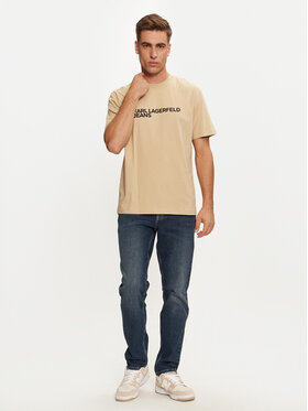 Karl Lagerfeld Jeans T-shirt 235D1707 Bež Regular Fit