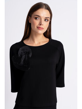 CLICK CLICK Bluzka 10-6921 Czarny Regular Fit