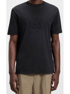 HUGO HUGO T-Shirt 50535284 10266462 001 Czarny Regular Fit