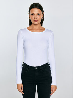 BIG STAR BIG STAR Longsleeve SUPICLASSICALA Biały Slim Fit