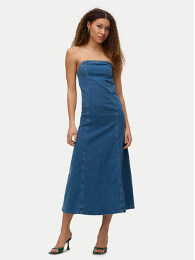 Vero Moda Vero Moda Džínové šaty Ailey 10328202 Modrá Regular Fit
