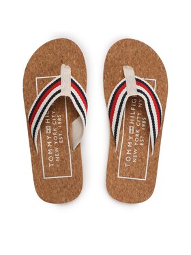 Tommy Hilfiger Tommy Hilfiger Žabky Cork Beach Sandal FM0FM04475 Béžová
