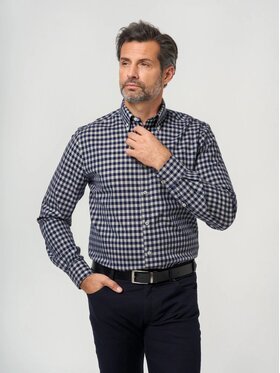 Willsoor Willsoor Koszula 43258sl Granatowy Slim Fit