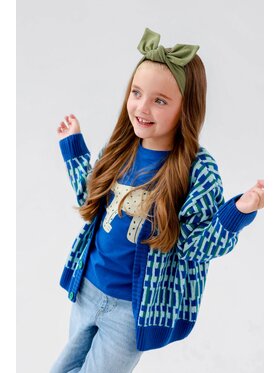 Kid story Kid story Kardigan KM_CS_1 Niebieski Oversize