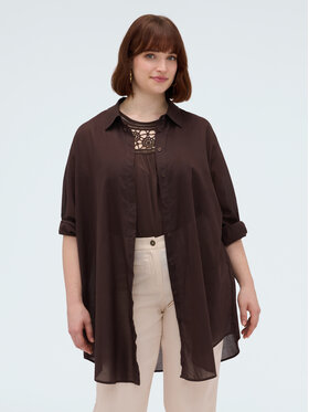 Fiorella Rubino Fiorella Rubino Camicia 5054L000179N022 Marrone Over Fit
