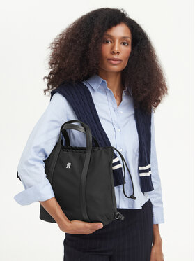 Tommy Hilfiger Tommy Hilfiger Zaino Th Soft Nylon Tote/Backpack AW0AW19029 Nero