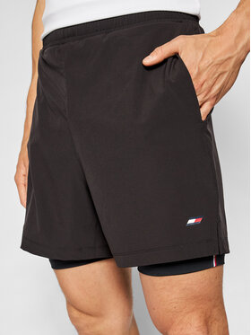 Tommy Hilfiger Tommy Hilfiger Sportske kratke hlače 2-In-1 Training MW0MW17259 Crna Regular Fit