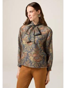 Oltre Oltre Blusa 2057J000828N0Z4 Blu Regular Fit