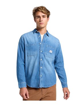 Lee Lee Koszula jeansowa 112364148 Niebieski Regular Fit