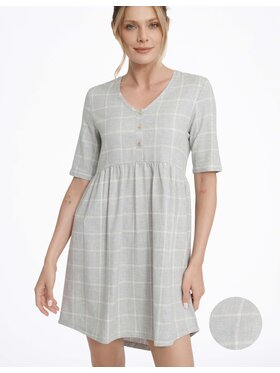 Esotiq Esotiq Koszula nocna 41174-09X Szary Comfortable Fit