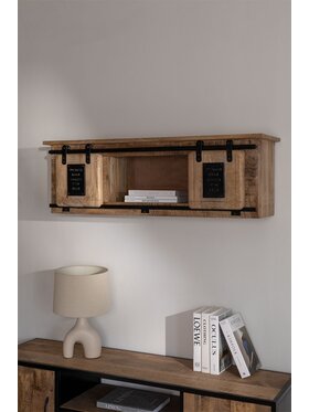 MIAhome MIAhome Półka wisząca drewno mango Elei 110 cm Beżowy
