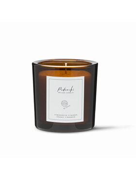 Padowski Artisan Candles Padowski Artisan Candles Świeca sojowa bursztynowe szkło Pomarańcza Cynamon Brązowy