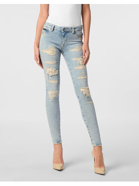 PHILIPP PLEIN PHILIPP PLEIN Džegínsy 25469 Modrá Jegging Fit