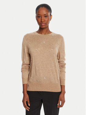 LOLA CASADEMUNT LOLA CASADEMUNT Пуловер MF2511012 Бежов Regular Fit
