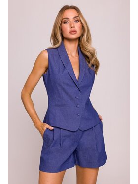 Made of Emotion Made of Emotion Kamizelka M859 Niebieski Modern Fit
