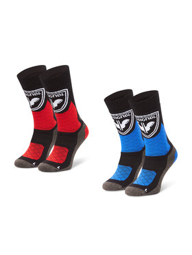 Rossignol Rossignol Zestaw 2 par wysokich skarpet dziecięcych Jr Thermotech 2P RLJWX02 Kolorowy