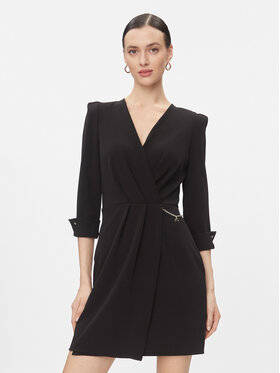 Rinascimento Rinascimento Коктейлна рокля CFC0019181002 Черен Regular Fit