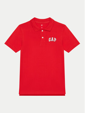 Gap Gap Тениска с яка и копчета 559938 Червен Regular Fit