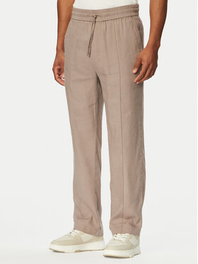 HUGO HUGO Hlače iz tkanine Cino 262FW 50562791 Svetlo rjava Straight Fit