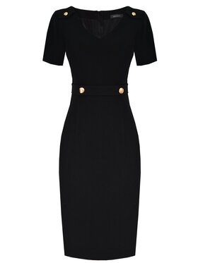 Kasia Zapała Kasia Zapała Sukienka koktajlowa Lilly Czarny Slim Fit