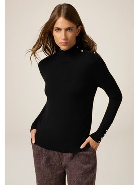 Oltre Oltre Sweter M288J005022N033 Czarny Regular Fit