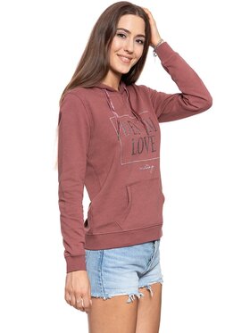 Mustang Mustang Bluza BELLA H STRUCTURE Brązowy Regular Fit