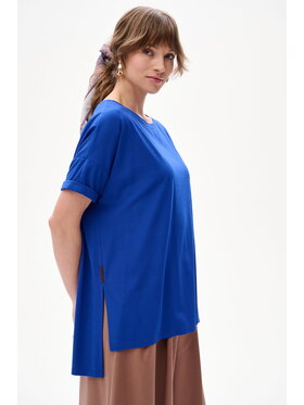 blue shadow blue shadow Bluzka Renzi Niebieski Regular Fit