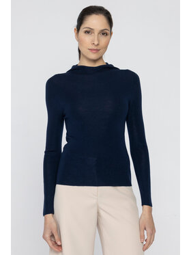 Deni Cler Milano Deni Cler Milano Bluza T-DC-W407-D2-90-58-1 Granatowy Regular Fit