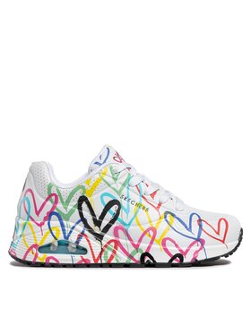 Skechers Skechers Sportcipők Uno Spread The Love 55507/WMLT Fehér