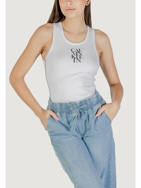 Calvin Klein Jeans Calvin Klein Jeans T-shirt SL COTTON RIB SOLID Bianco To Fit