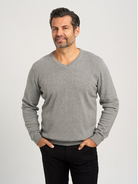 Willsoor Willsoor Sweter 71409 Szary Regular Fit