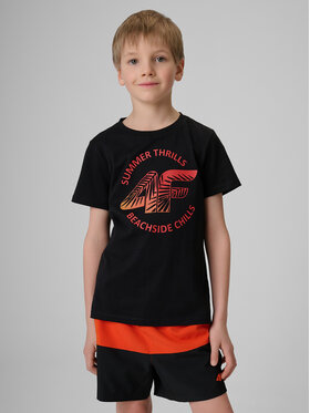 4F 4F T-Shirt BEACHSIDE CHILL Czarny Loose Fit