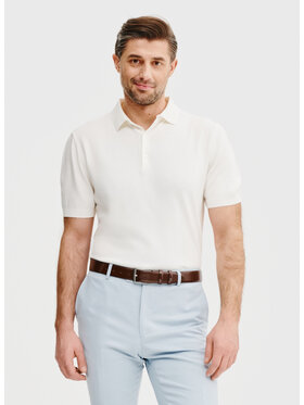 Pako Lorente Pako Lorente Polo P25SF-TX-010 Biały Classic Fit