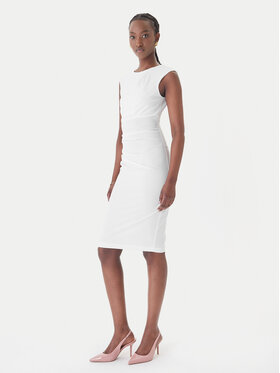 Rinascimento Rinascimento Kokteilinė suknelė CFC0127683003 Balta Slim Fit