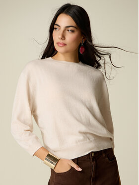 Oltre Oltre Maglione M210E002230N011 Bianco Regular Fit