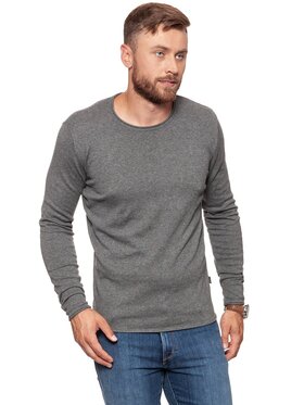 Wrangler Wrangler Bluza ROLL EDGE CREW Szary Regular Fit