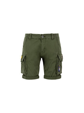 Alpha Industries Alpha Industries Szorty Crew Patch Short Zielony Slim Fit