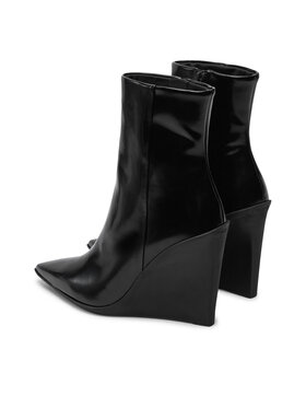 Calvin Klein Škornji Wedge Ankle Boot 90 HW0HW02256 Črna